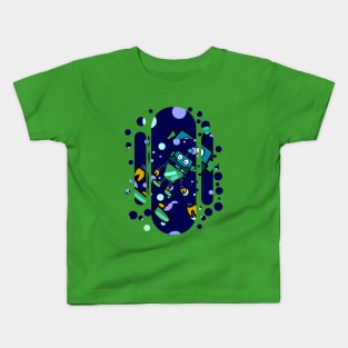 Chill robots art dot Kids T-Shirt